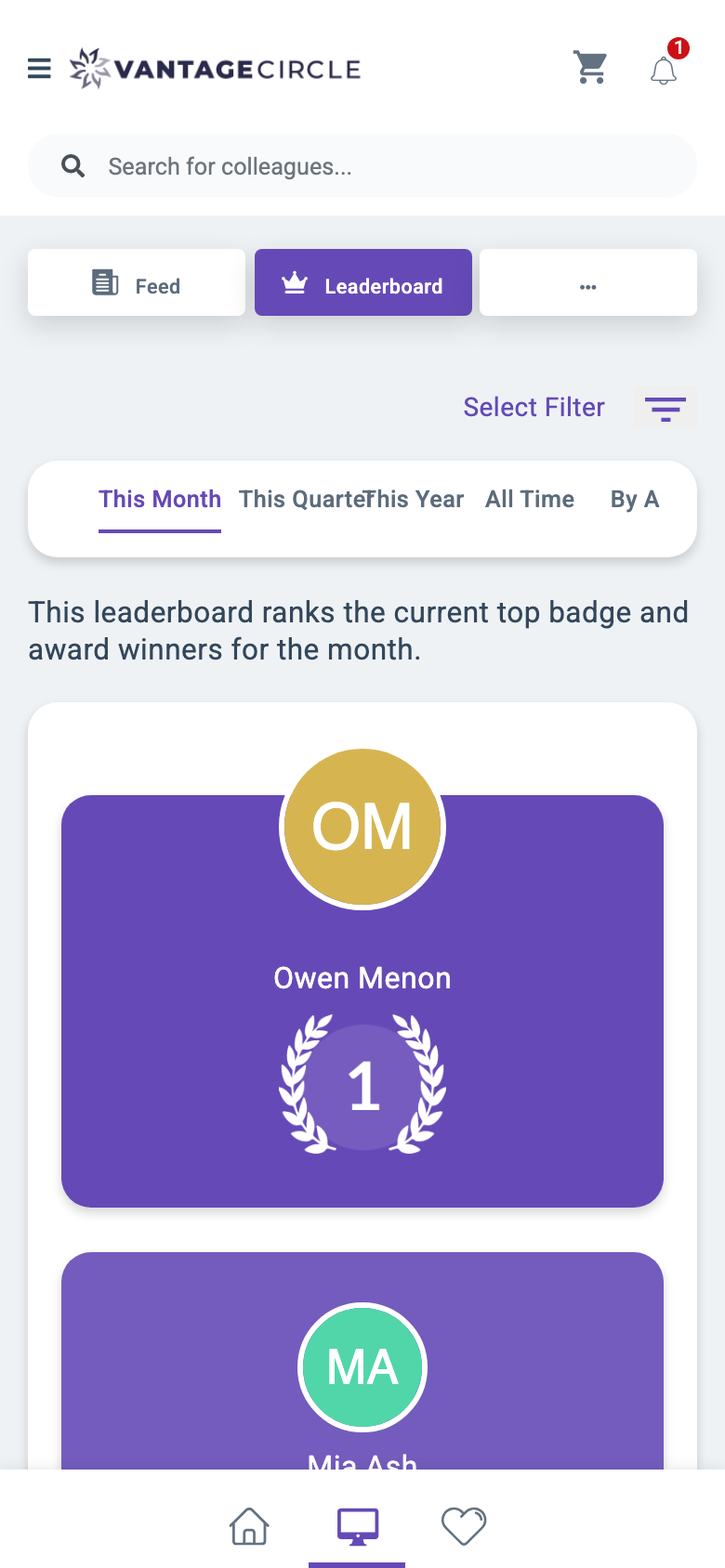 The leaderboard on a 390 pixel phone before: each podium place fills a full block of the viewport, and the time-range tabs overlap mid-word.